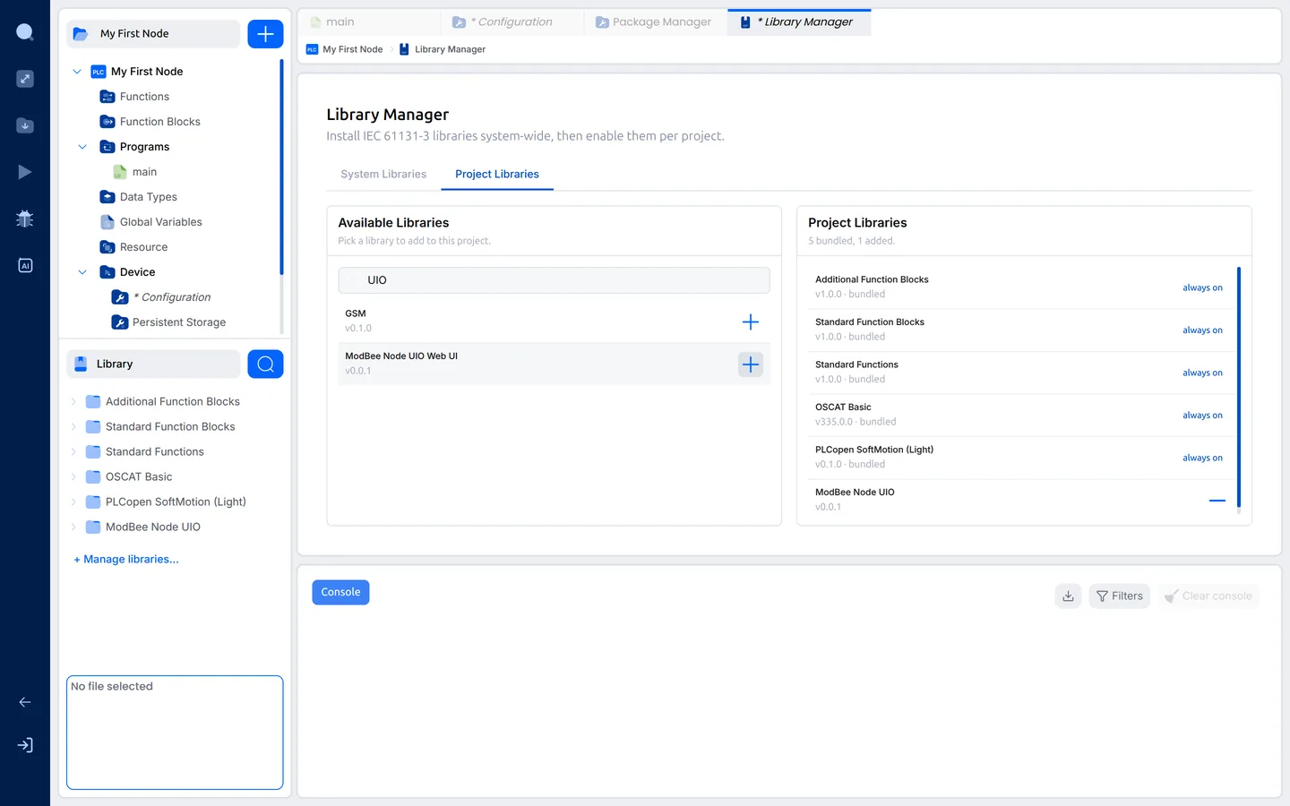 ModBee Node UIO added to the project