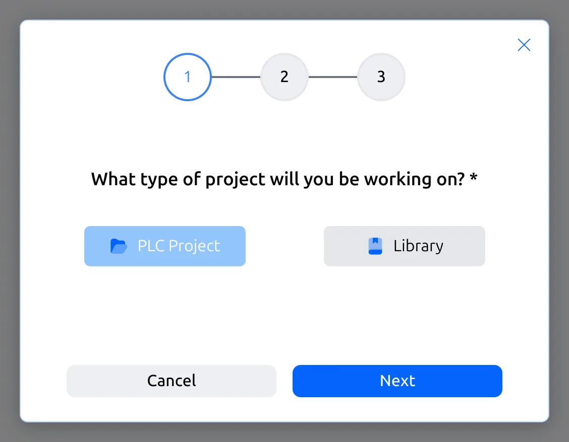 Choosing the project type
